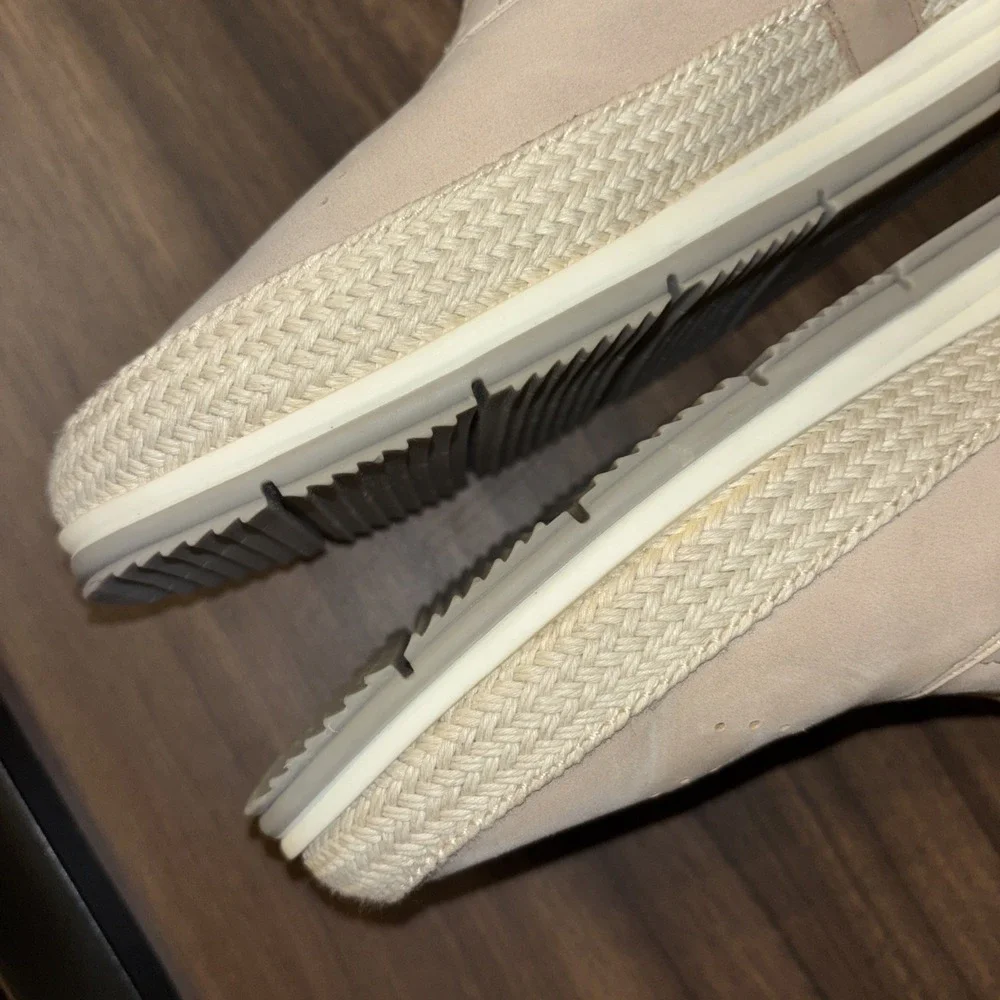 Vaneli Sport 10 M Quain Stone Nubuck Espadrille Perforated Sneaker Slip On